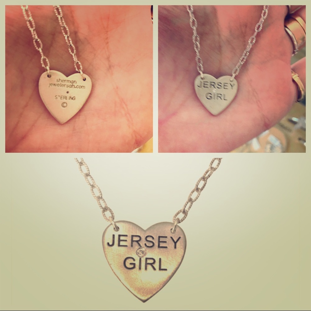 19” total length JG heart Sterling Silver Pendant